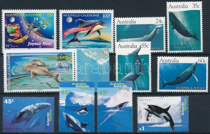1982-2009 Sea animals 3 sets + 1 stamp, 1982-2009 Tengeri állatok motívum 3 db sor + 1 db önálló érték