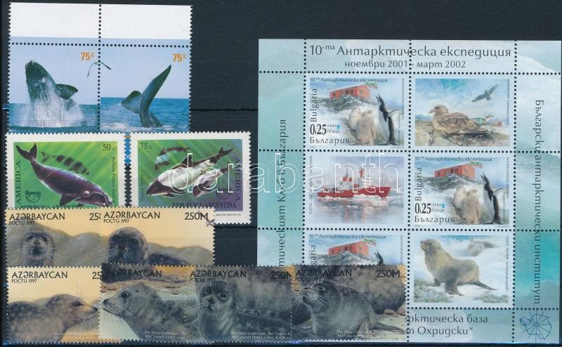 1993-2002 Tengeri állatok motívum 3 db sor + 1 db blokk, 1993-2002 Sea animals 2 sets + 1 block