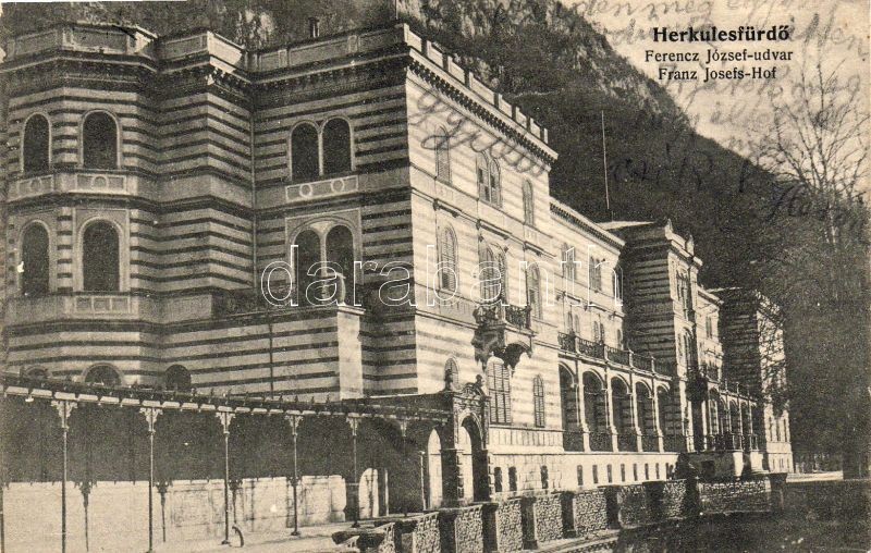 Baile Herculane, court yard, Herkulesfürdő, Ferencz József udvar