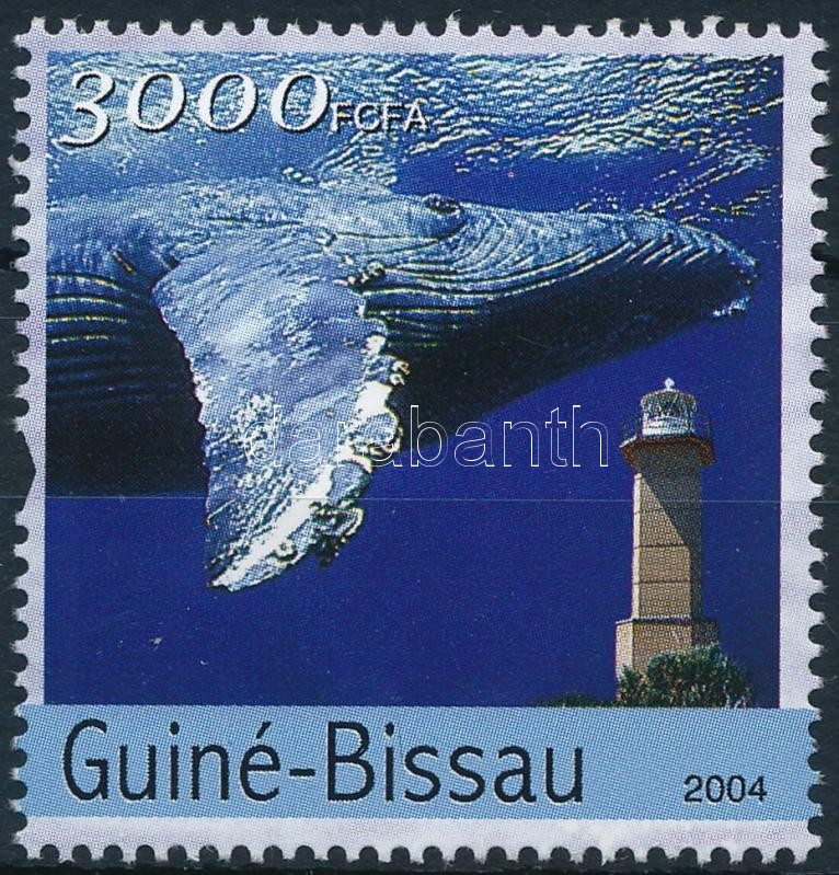 Whales and lighthouses stamp, Bálna és világítótorony bélyeg