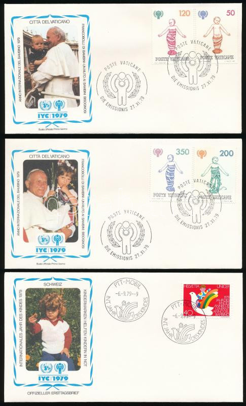 International Children's Year 8 FDC, Nemzetközi Gyermekév 8 klf FDC