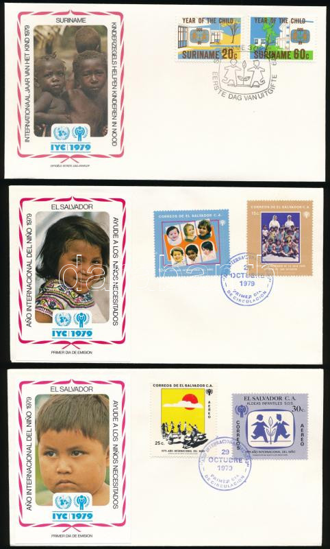 International Children's Year 7 FDC, Nemzetközi Gyermekév 7 klf FDC