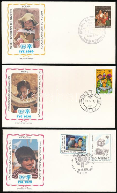 International Children's Year 5 FDC, Nemzetközi Gyermekév 5 klf FDC