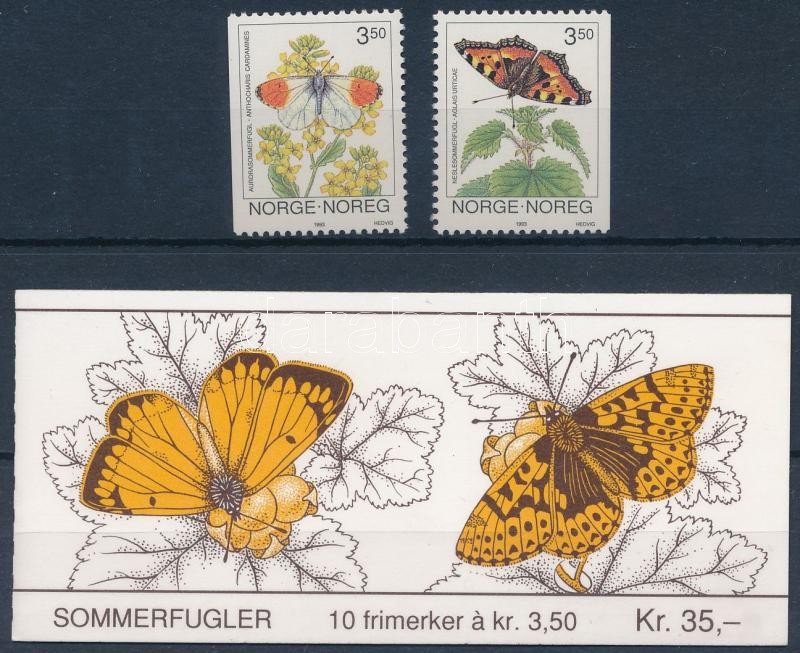 1993-1994 Lepke sor és bélyegfüzet, 1993-1994 Butterfly set and stamp booklet