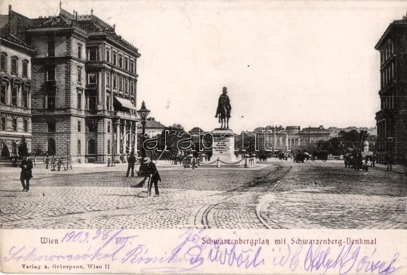 Vienna, Wien I. Schwarzenbergerplatz, Denkmal / square, statue