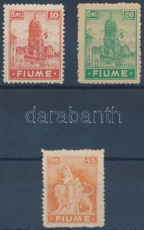 3 klf Forgalmi érték, Definitive 3 diff stamps