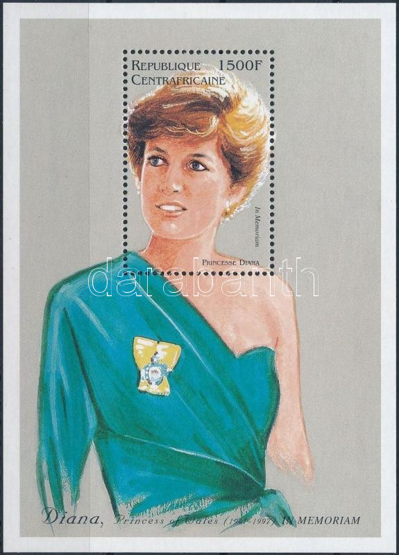 Princess Diana overprinted block, Diana hercegnő felülnyomott blokk