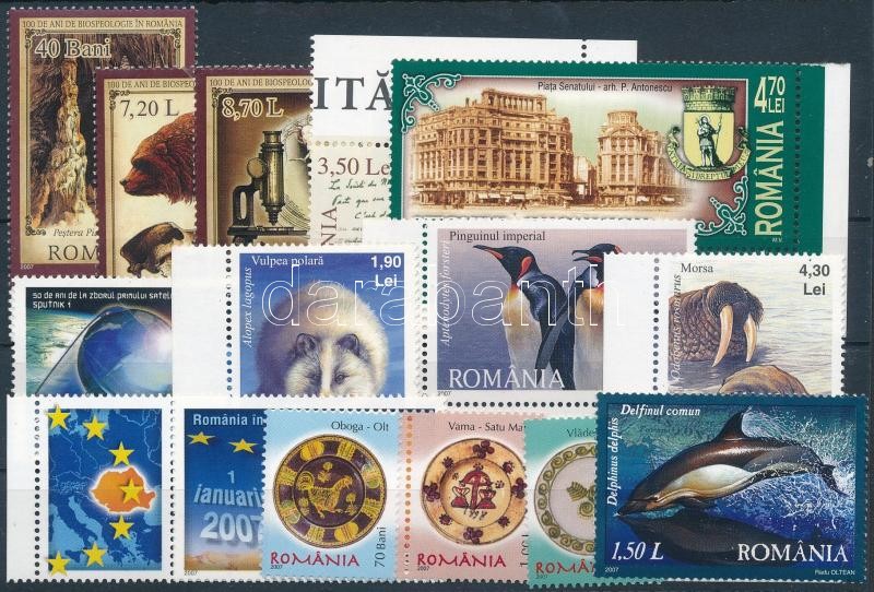 14 diff stamps, 14 db klf érték, közte ívszéli és szelvényes értékek