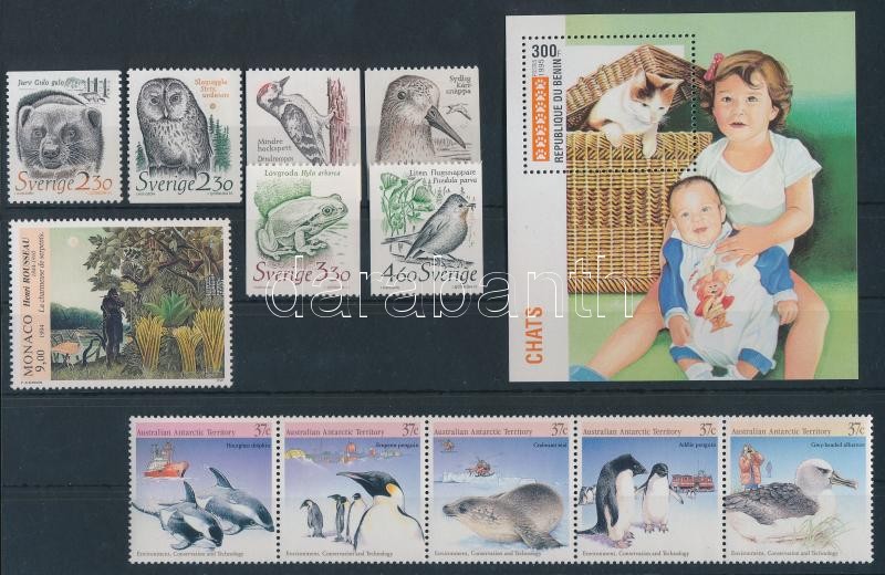 1988-1995 Állat motívum 2 db sor + 1 blokk + 1 db önálló érték, 1988-1995 Animals 2 sets + 1 block + 1 stamp