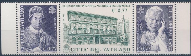 300 éves a Pápai Akadémia hármascsík, Pontifical Academy stripe of 3