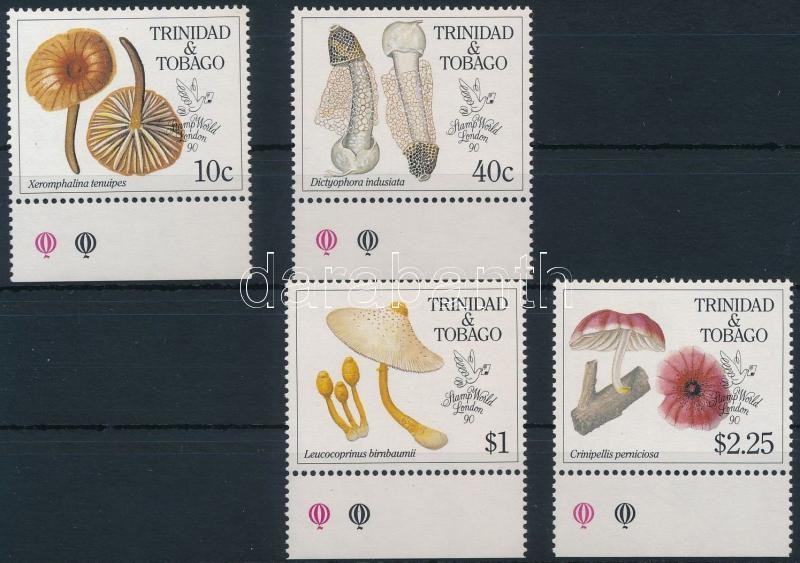 Gomba, bélyegkiállítás ívszéli sor, Mushrooms, Stamp Exhibition margin set