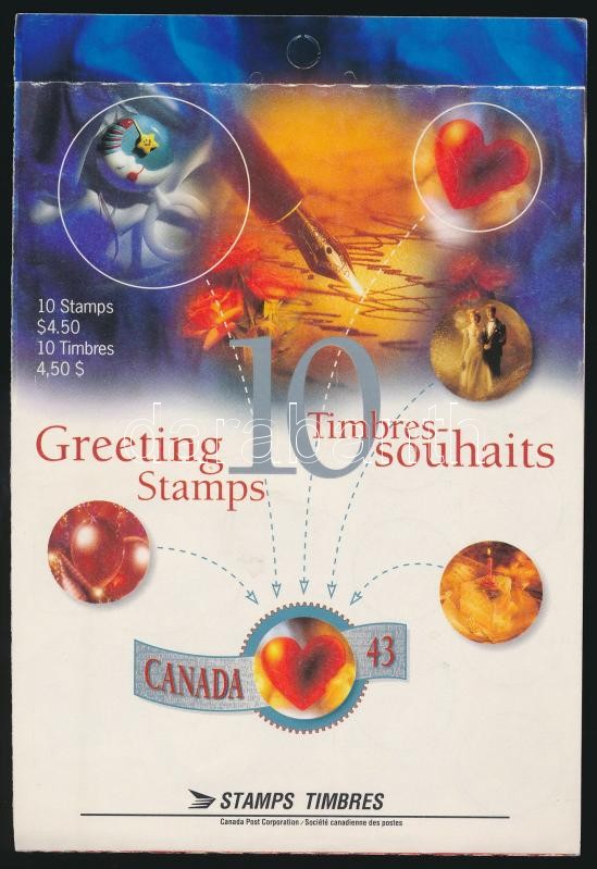Üdvözlő bélyegek bélyegfüzet, Greeting stamps stamp-booklet