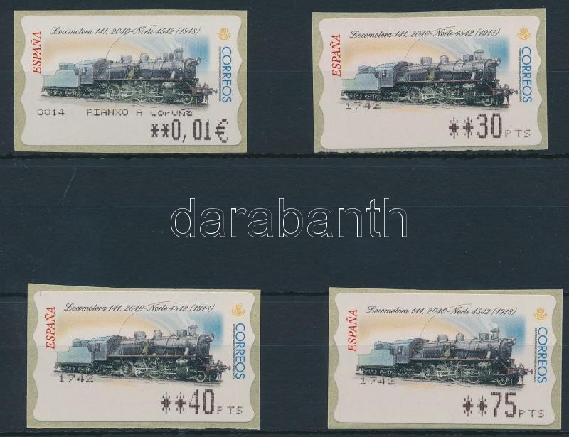 Automata 4 db bélyeg 4 klf névértékkel, Automatic 4 stamps with 4 diff. face value