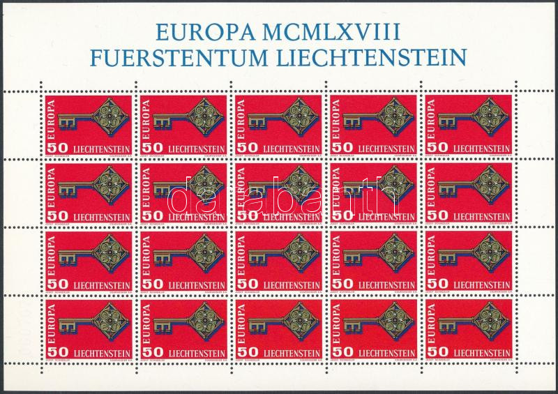 Europa CEPT mini sheet, Europa CEPT kisív