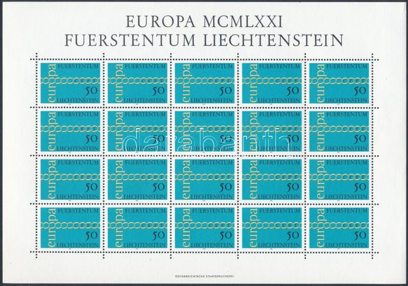 Europa CEPT mini sheet, Europa CEPT kisív