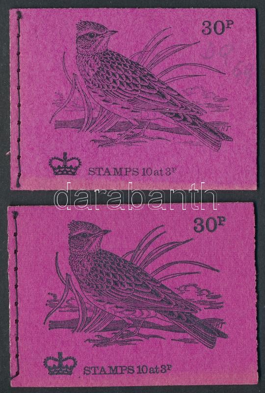 &quot;Skylark&quot; February + April stamp-booklet pair, &quot;Skylark&quot; február + április bélyegfüzet pár