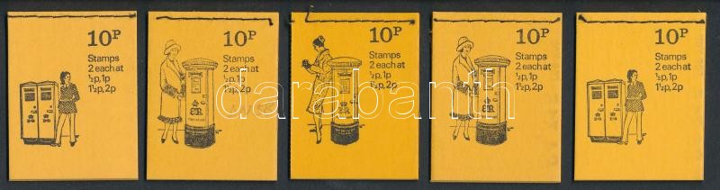 Postaláda sorozat 5 klf bélyegfüzet, Mailbox series 5 stamp-booklets