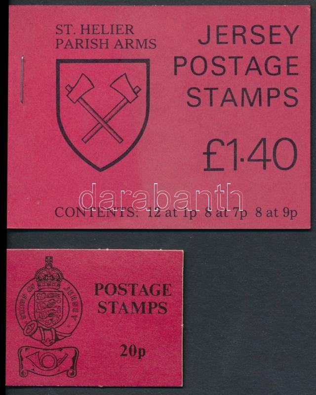 Coat of arms stamp booklet + 20p stamps, Címer bélyegfüzet + 20p bélyegtasak