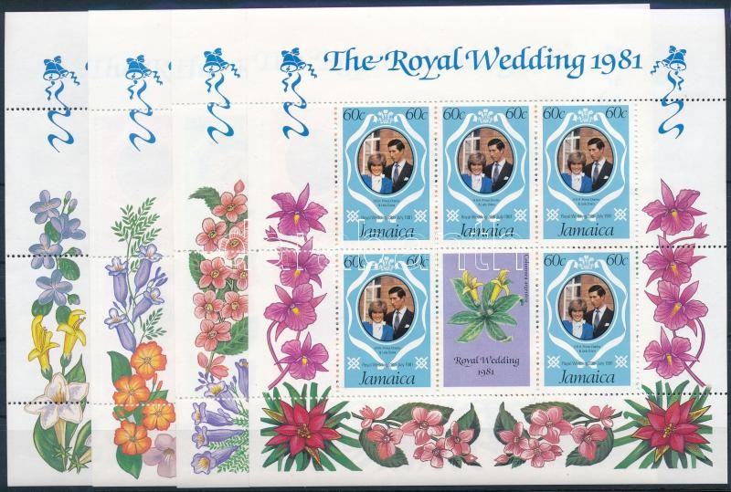 Prince Charles and Lady Diana's wedding mini sheet set, Károly herceg és Lady Diana esküvője kisívsor