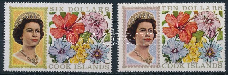 Virágok 2 érték, Flowers 2 stamps