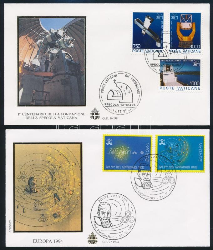 1991-1994 Űrkutatás motívum 2 klf FDC, 1991-1994 Space Research 2 FDCs