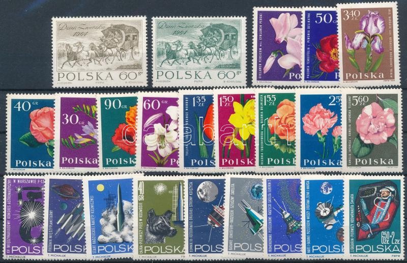 23 diff stamps with sets, 23 klf bélyeg, közte sorok