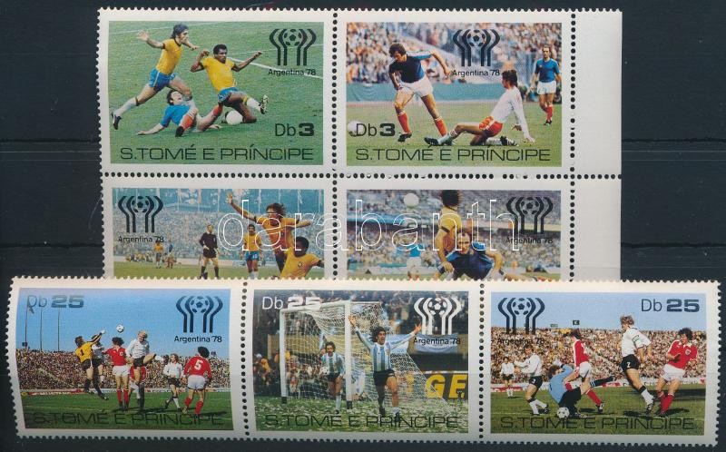Football World Cup set in block of 4 + stripe of 3, Labdarúgó VB sor négyestömbben és hármascsíkban