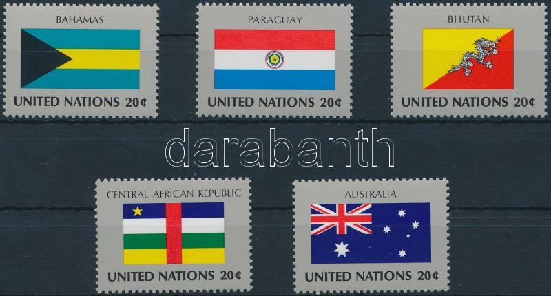 1980-1984 UN Flags 5 series, 1980-1984 ENSZ államok zászlói 5 teljes sorozat