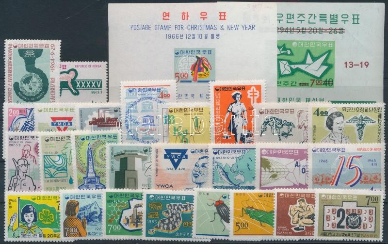 1962-1967 26 diff stamps with sets + block, 1962-1967 26 db klf bélyeg, közte teljes sorok + blokk