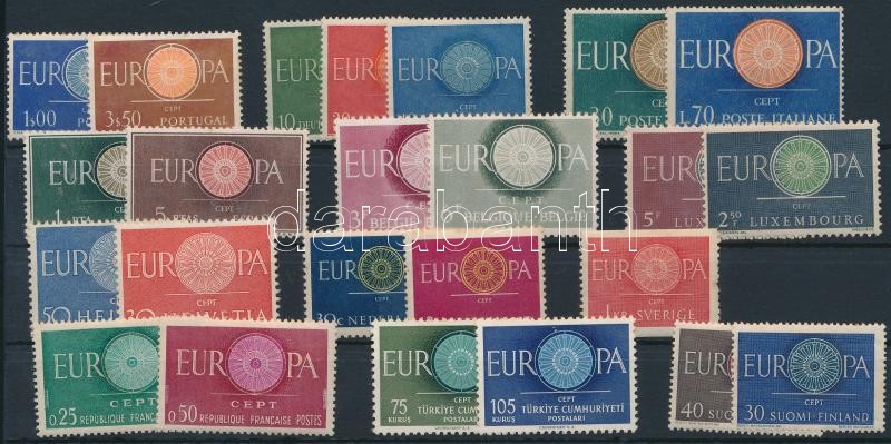 Europa CEPT 12 ország 24 klf bélyeg, Europa CEPT 12 countries 24 stamps