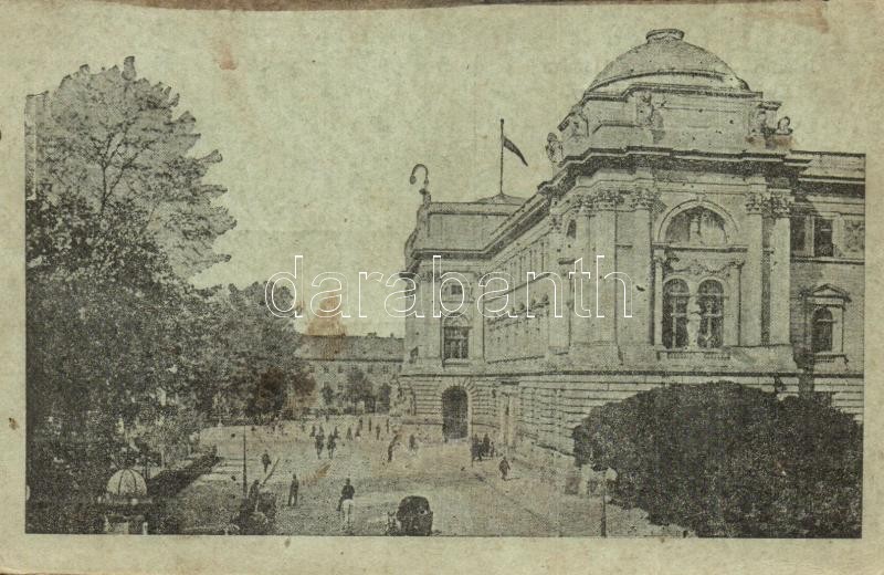 Lviv, Lwów, Lemberg; Gmach Sejmowy / town hall + K.u.K. Infanterieregiment Alfons XIII. König von Spanien No.