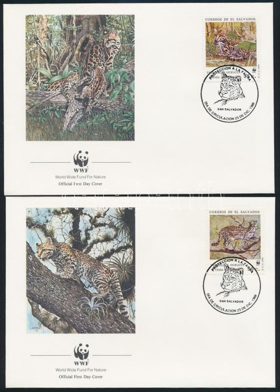 WWF Wild Cats set 4 FDC, WWF: Vadmacska sor 4 db FDC-n