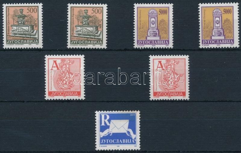 4 diff editions + 1 stampbooklet, 4 klf kiadás + 1 bélyegfüzet