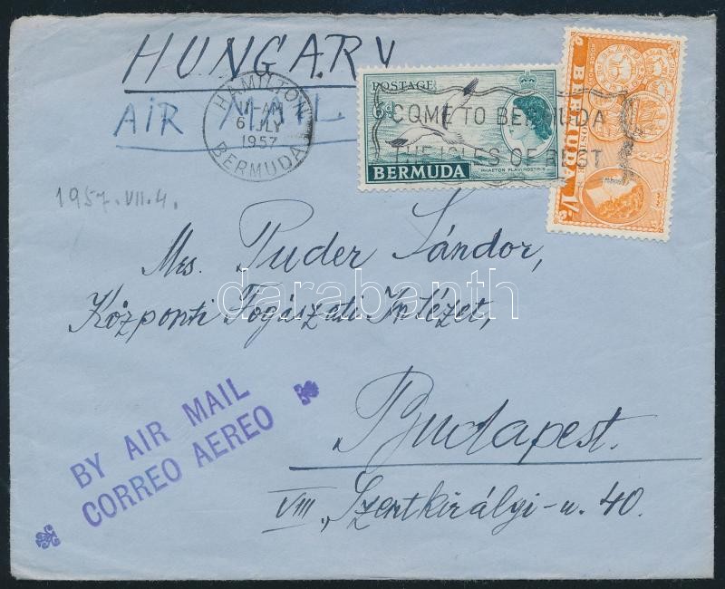 Légi levél Budapestre, Airmail cover to Hungary