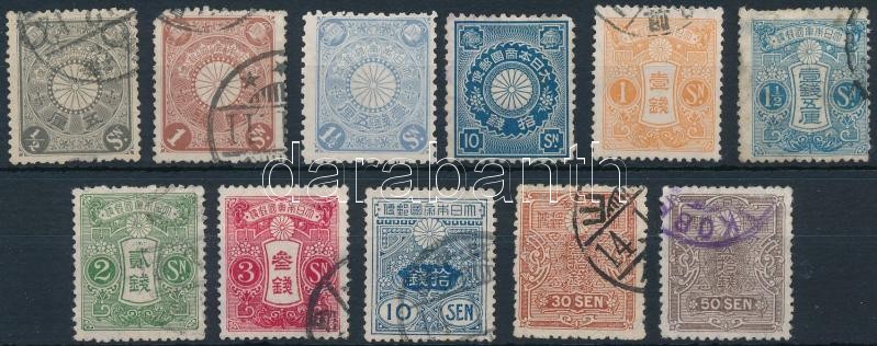 1899-1919 11 diff stamps, 1899-1919 11 klf bélyeg