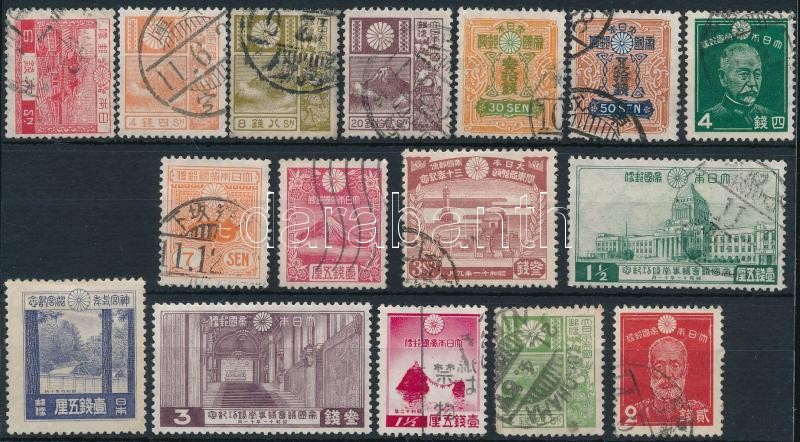 1926-1937 16 stamps, 1926-1937 16 klf bélyeg