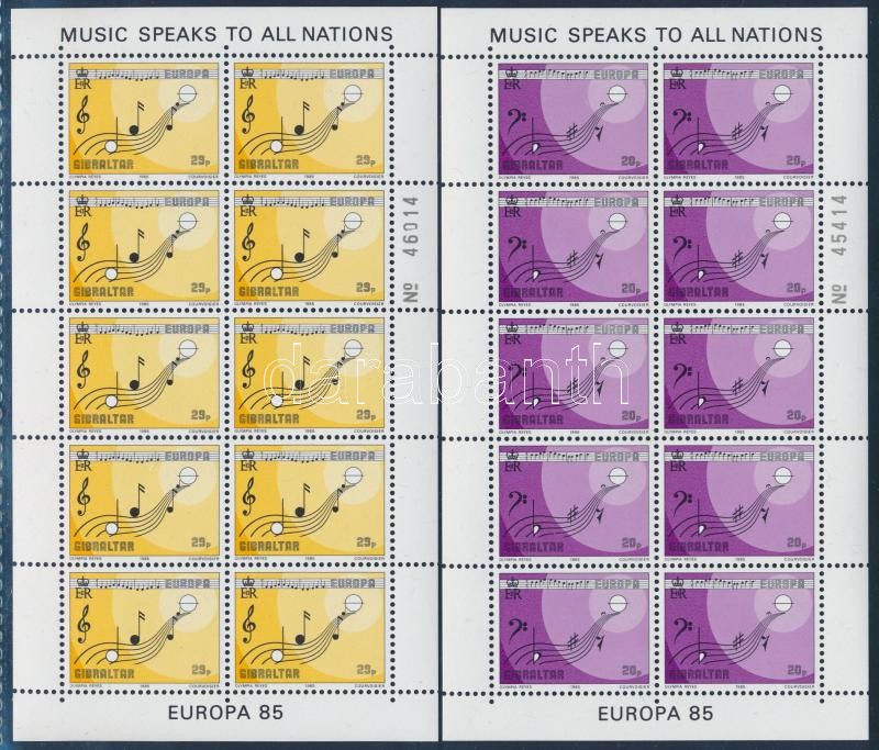 Europa CEPT Music Year minisheet set, Europa CEPT A zene éve kisívsor