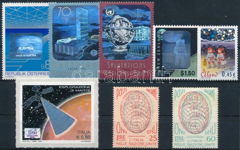 1956-2005 8 stamps, 1956-2005 8 klf bélyeg köztük több hologramos
