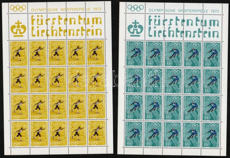 Téli olimpia kisív sor, Winter Olympics mini sheet set