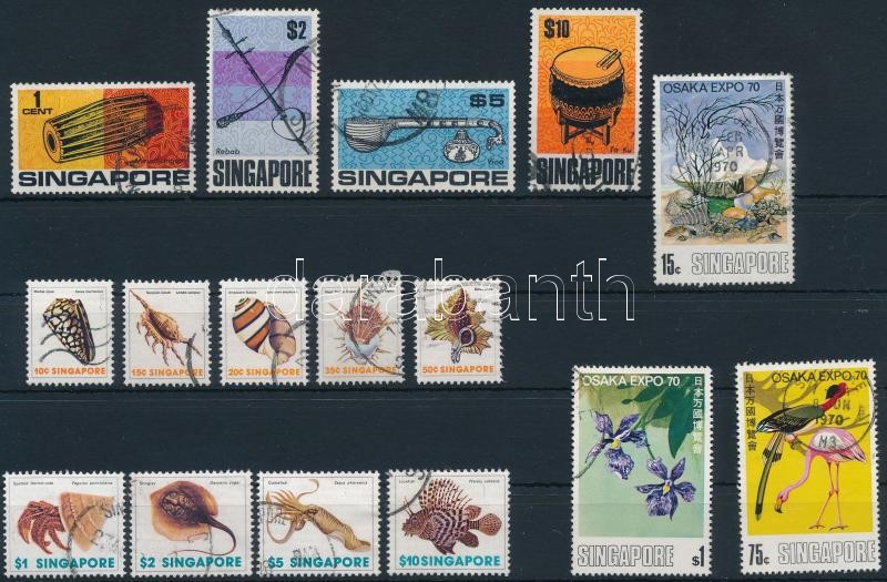 1969-1977 16 db motívum bélyeg, 1969-1977 16 stamps