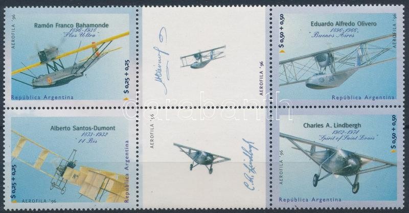 Bélyegkiállítás, repülők sor hatostömbben, Stamp Exhibition, planes set block of 6