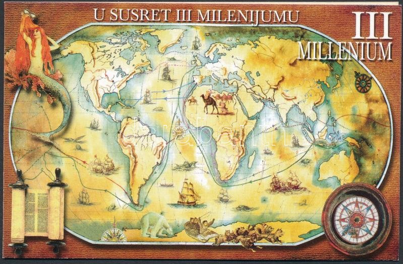 Millennium set in stamp-booklet, Ezredforduló sor bélyegfüzetben