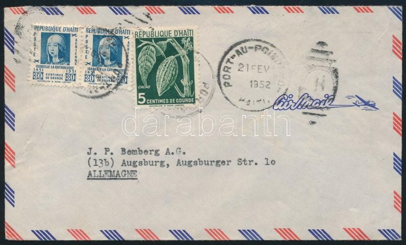 Air mail cover to Germany, Légi levél Németországba