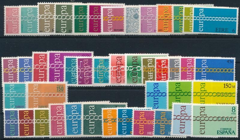 Europa CEPT gyűjtemény, 44 különféle bélyeg, Europa CEPT 44 stamps