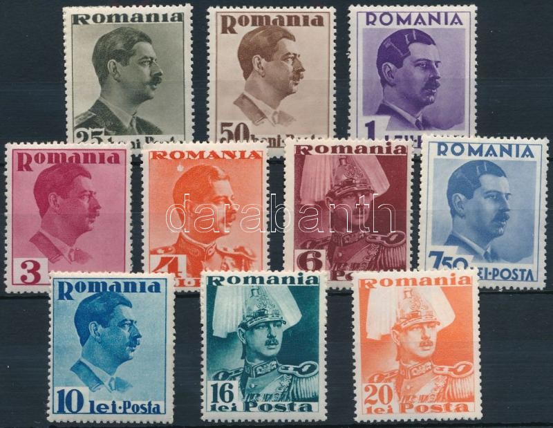 II. Károly 10 klf érték, 10 different stamps