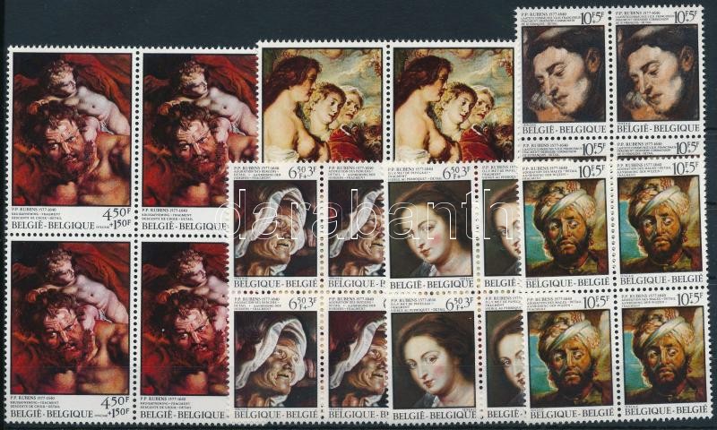 Rubens festmények sor 4-es tömbökben, Rubens paintings set blocks of 4