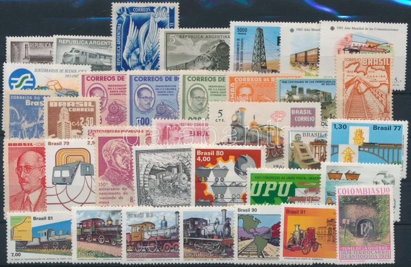 Mozdony motívum 1957-1991 2 klf sor + 27 klf önálló érték, Locomotives 1957-1991 2 sets + 27 stamps