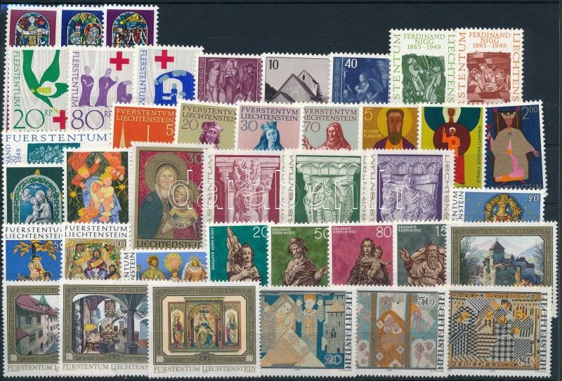 1963-1979 Christmas 40 stamps, 1963-1979 Karácsony motívum 40 klf bélyeg, közte sorok