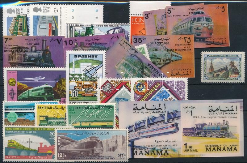 Locomotive 1961-1991 20 stamps + 1 set + 1 block, Mozdony motívum 1961-1991 20 klf önálló érték + 1 sor + 1 blokk