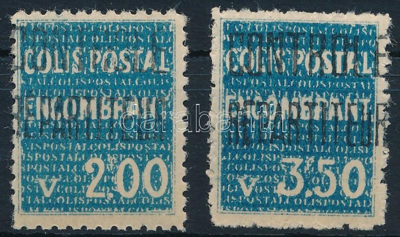 1935-1938 Csomagbélyeg 2 érték, 1935-1938 Parcel Stamp